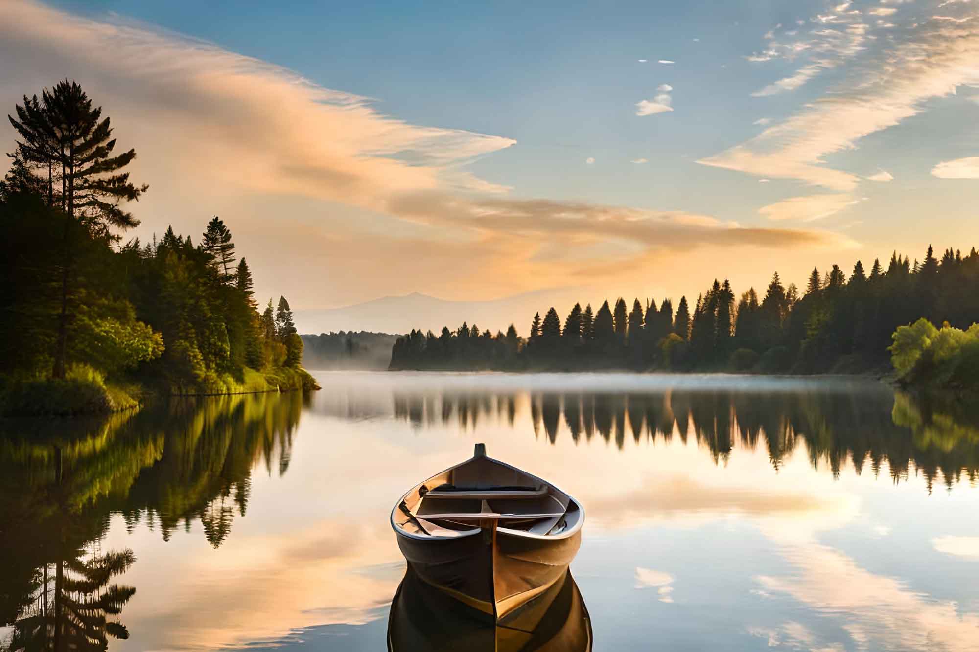 Adirondack Lake Background Image